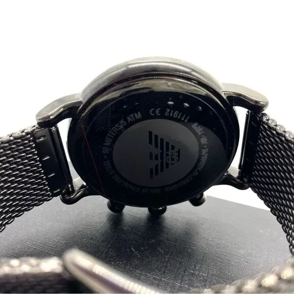 Emporio Armani Men's Chronograph Gunmetal Stainless Steel Watch AR1979 New